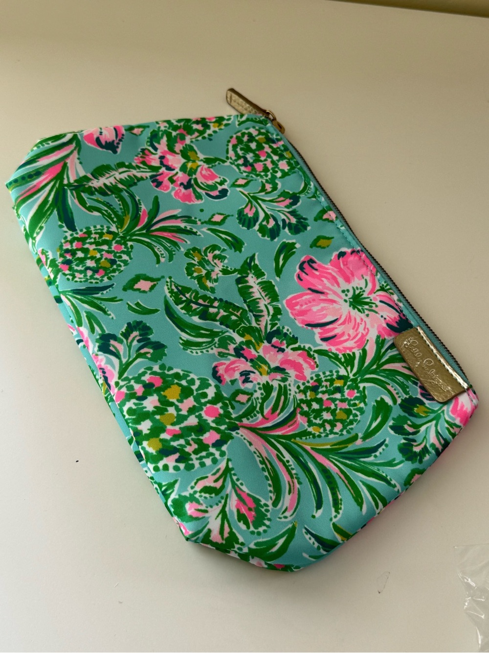 Brand New Lilly Pulitzer Pouch Surf Blue oh Diamond Girl Folia - Picture 2 of 6